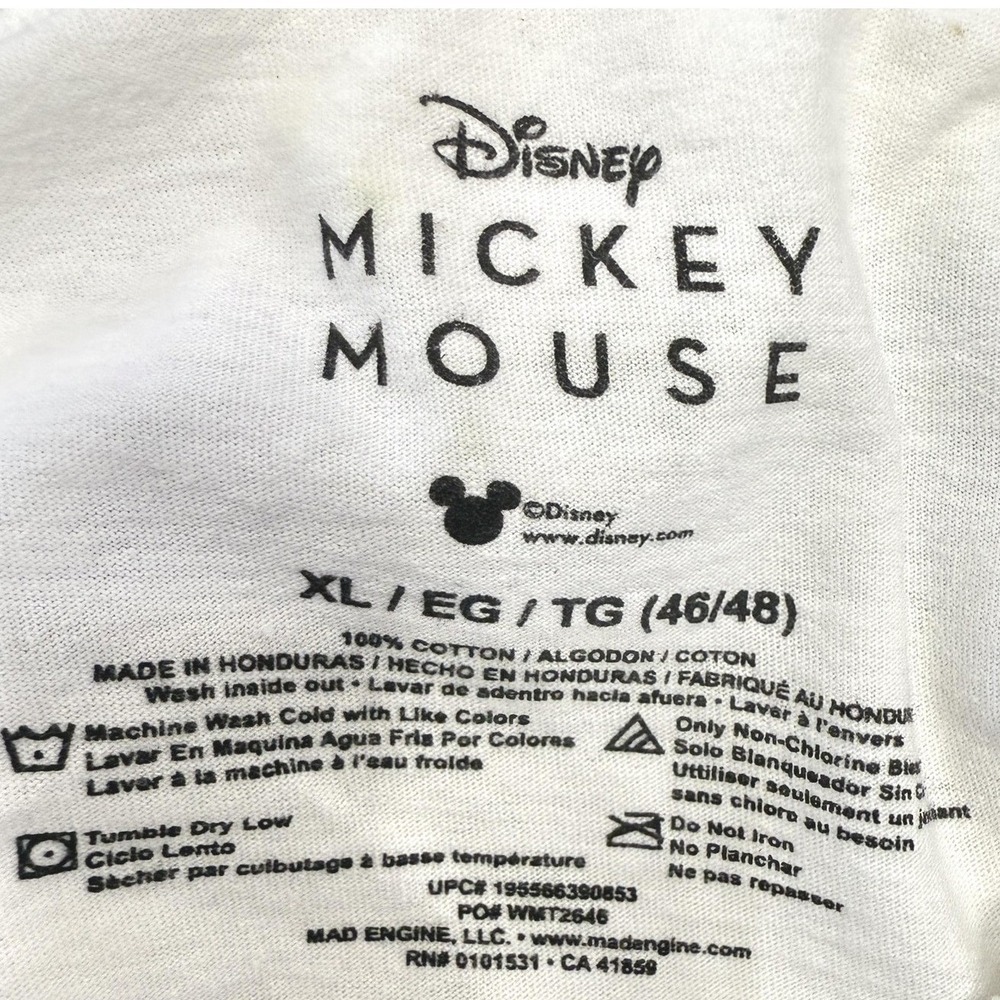Disney Men Mickey Mouse Camping Graphic T-Shirt Size XL Retro Tie Dye Cotton New - Picture 4 of 9